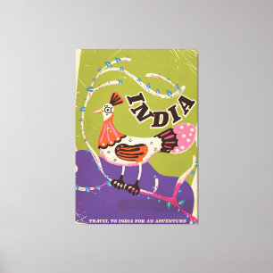 Lienzo Afiche de Viajes de la India