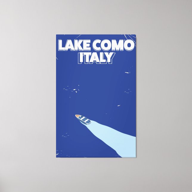 Lienzo afiche de viajes del lago como itlay (Anverso)
