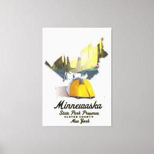 Lienzo Afiche de viajes del Parque Estatal Minnewaska New