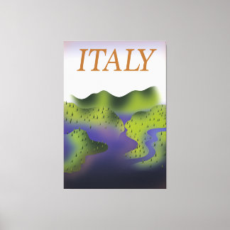 Lienzo Afiche de viajes por el paisaje al estilo vintage