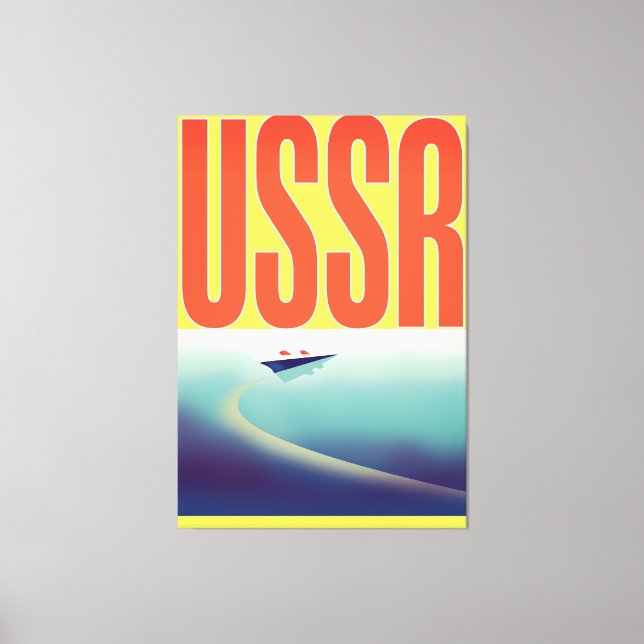 Lienzo Afiche de viajes soviético de la URSS (Anverso)