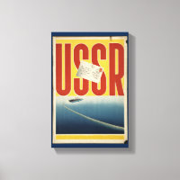 Afiche histórico de viajes de la vieja URSS