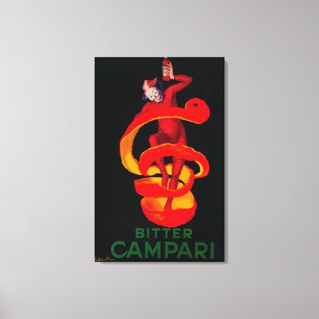 Lienzo Afiche martirizado de CampariEurope (Anverso)