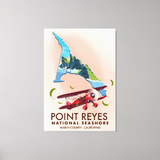 Lienzo afiche nacional de viajes a la costa de point reye