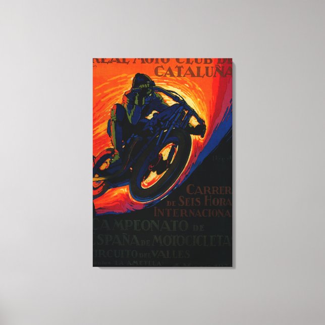 Lienzo Afiche original del Moto Club RealEurope (Anverso)