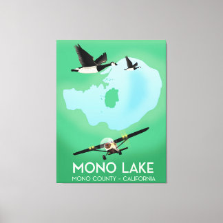 Lienzo Afiche sobre viajes en Mono Lake, Mono County (Cal