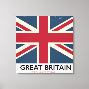Lienzo Afiche vintage de Gran Bretaña "Su velocidad por f