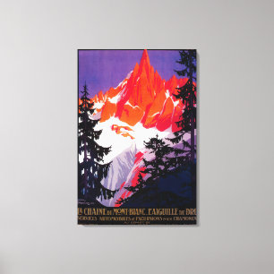 Lienzo Afiche vintage de La Chaine De Mont-BlancEuropa