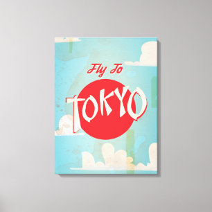 Lienzo Afiches de viaje de Tokio, Japón