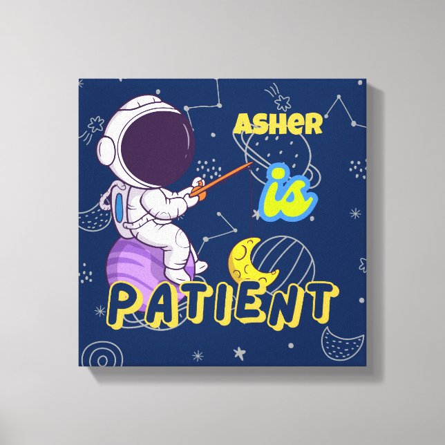 Lienzo Afimación Personalizada de Astronauta Deco | Pacie (Anverso)