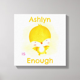 Lienzo Afirmación Personalizada para Niños | Pájaro Amari