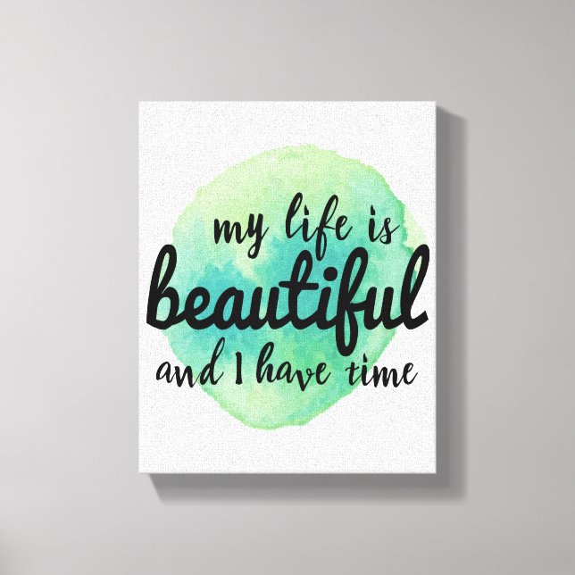 Lienzo afirmaciones de amor propio para la aceptación de  (Anverso)