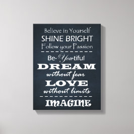 Lienzo Afirmaciones de citas motivacionales