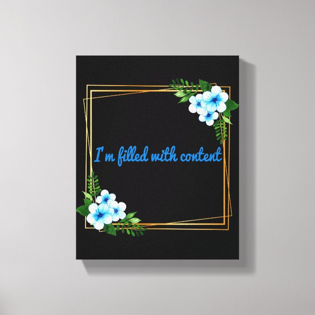 Lienzo Afirmaciones de vibraciones positivas matutinas (Anverso)