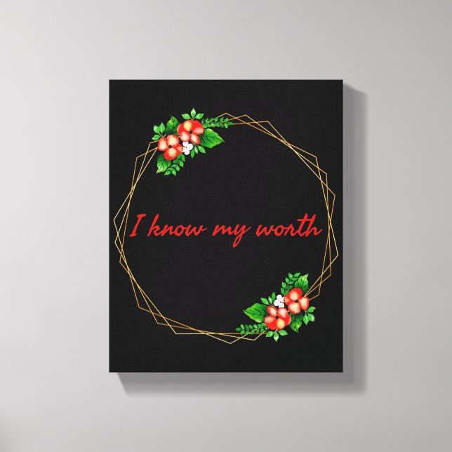 Lienzo afirmaciones motivacionales para la vida (Anverso)