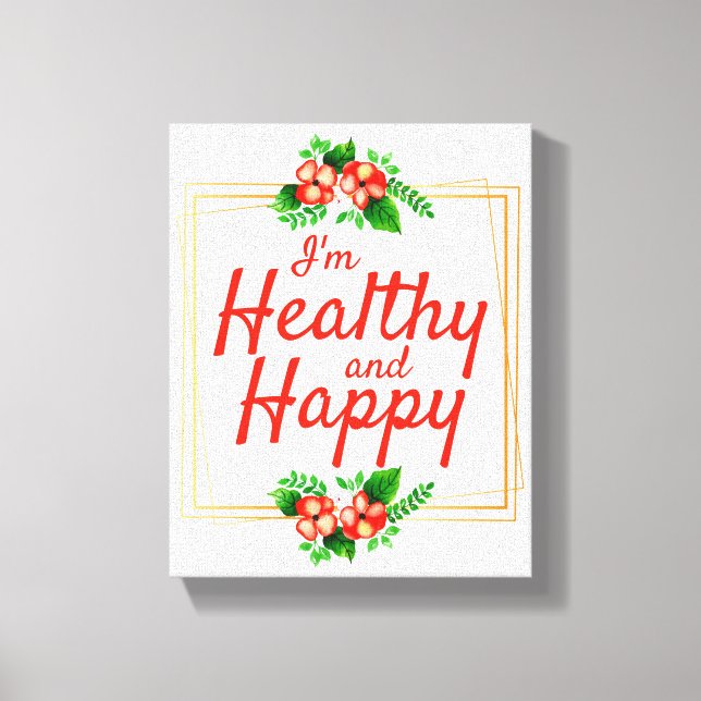 Lienzo afirmaciones positivas citas para el trabajo y la  (Anverso)