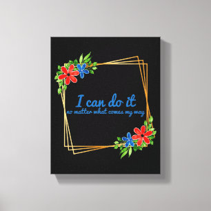 Lienzo afirmaciones positivas de vibes para el trabajo