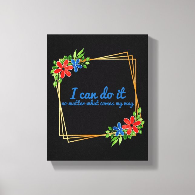 Lienzo afirmaciones positivas de vibes para el trabajo (Anverso)