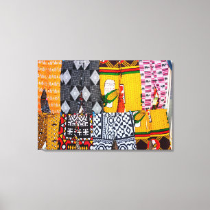Lienzo África, Angola, Benguela. Pantalones de colores br