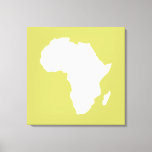 Lienzo África Audaz de Khaki<br><div class="desc">El esquema del mapa de África en blanco con colores contrastantes en la paleta "Safari" de Emporio Moffa,  inspirada en la audaz aventura y salvaje del continente.</div>