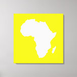 Lienzo África Audaz del Amarillo Dorado<br><div class="desc">El esquema del mapa de África en blanco con colores contrastantes en la paleta "Safari" de Emporio Moffa,  inspirada en la audaz aventura y salvaje del continente.</div>