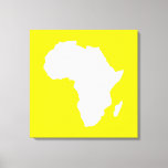 Lienzo África Audaz del Amarillo Dorado<br><div class="desc">El esquema del mapa de África en blanco con colores contrastantes en la paleta "Safari" de Emporio Moffa,  inspirada en la audaz aventura y salvaje del continente.</div>