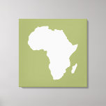 Lienzo África Audaz Verde Safari<br><div class="desc">El esquema del mapa de África en blanco con colores contrastantes en la paleta "Safari" de Emporio Moffa,  inspirada en la audaz aventura y salvaje del continente.</div>