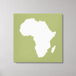 Lienzo África Audaz Verde Safari<br><div class="desc">El esquema del mapa de África en blanco con colores contrastantes en la paleta "Safari" de Emporio Moffa,  inspirada en la audaz aventura y salvaje del continente.</div>