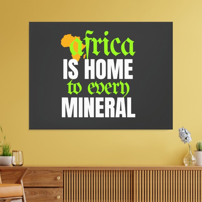Lienzo África es el hogar de todos los minerales |  (Insitu (Sala de estar))