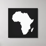 Lienzo África negra y audaz<br><div class="desc">El esquema del mapa de África en blanco con colores contrastantes en la paleta "Safari" de Emporio Moffa,  inspirada en la audaz aventura y salvaje del continente.</div>