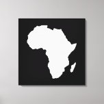 Lienzo África negra y audaz<br><div class="desc">El esquema del mapa de África en blanco con colores contrastantes en la paleta "Safari" de Emporio Moffa,  inspirada en la audaz aventura y salvaje del continente.</div>