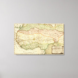 Lienzo África Occidental: Mapa PanorámicoÁfrica Occide