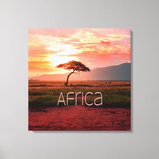 Lienzo Africa Sunset African (Anverso)