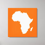 Lienzo África Tangerina Audaz<br><div class="desc">El esquema del mapa de África en blanco con colores contrastantes en la paleta "Safari" de Emporio Moffa,  inspirada en la audaz aventura y salvaje del continente.</div>