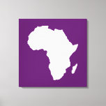 Lienzo África violeta y audaz<br><div class="desc">El esquema del mapa de África en blanco con colores contrastantes en la paleta "Safari" de Emporio Moffa,  inspirada en la audaz aventura y salvaje del continente.</div>