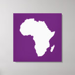 Lienzo África violeta y audaz<br><div class="desc">El esquema del mapa de África en blanco con colores contrastantes en la paleta "Safari" de Emporio Moffa,  inspirada en la audaz aventura y salvaje del continente.</div>