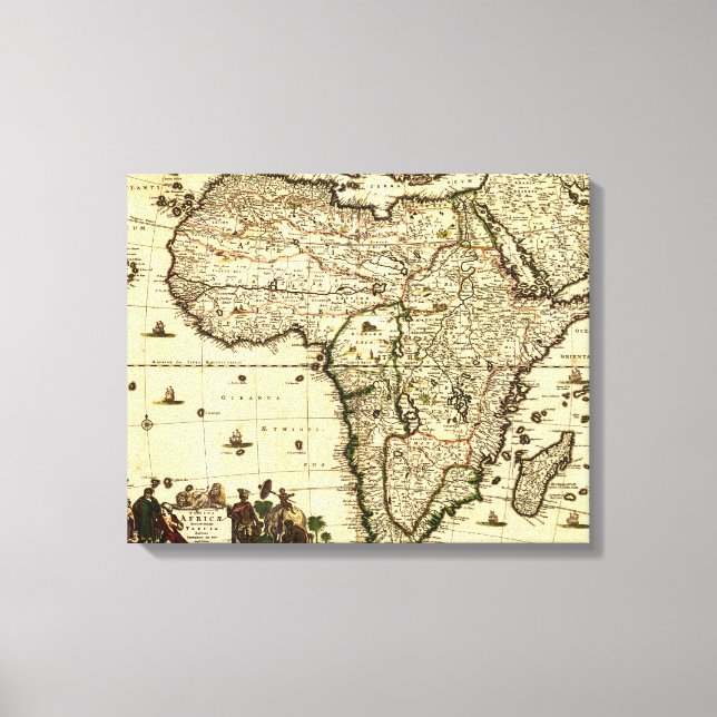 Lienzo AfricaMapa PanorámicoÁfrica 2 (Anverso)