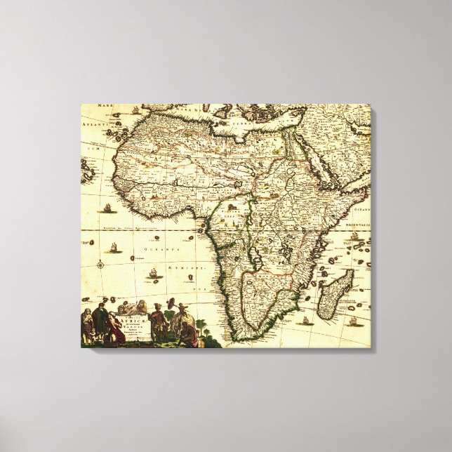 Lienzo AfricaMapa PanorámicoÁfrica 2 (Anverso)