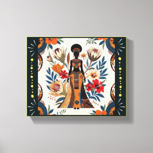 Lienzo African Floral Wedding Art Canvas: Decorative Wall