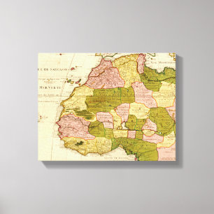 Lienzo AfricaPanoramic occidental MapWestern África 2