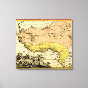 Lienzo AfricaPanoramic occidental MapWestern África 3