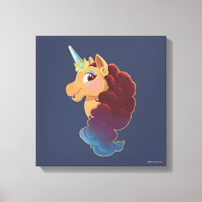 Lienzo Afro Unicornio | Divino el Unicornio (Anverso)