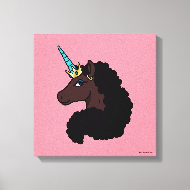 Lienzo Afro Unicornio | Magico (Anverso)