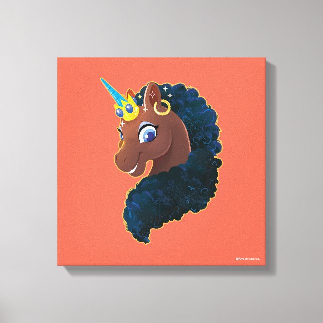 Lienzo Afro Unicornio | Magico (Anverso)