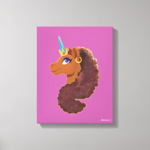 Lienzo Afro Unicornio   Único