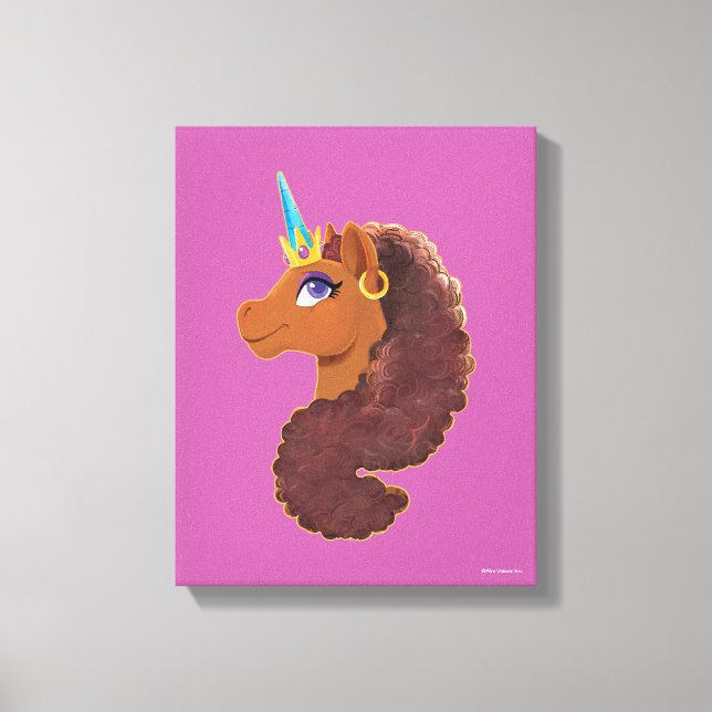 Lienzo Afro Unicornio | Único (Anverso)