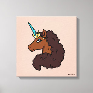 Lienzo Afro Unicornio Único