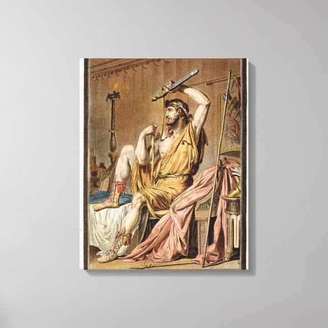 Lienzo Agamemnon, disfraz de "Iphigenia in Aulis" de Jea (Anverso)