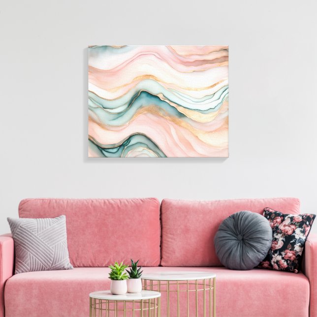 Lienzo Agata Pastel Etéreo (Insitu (Sala de estar))