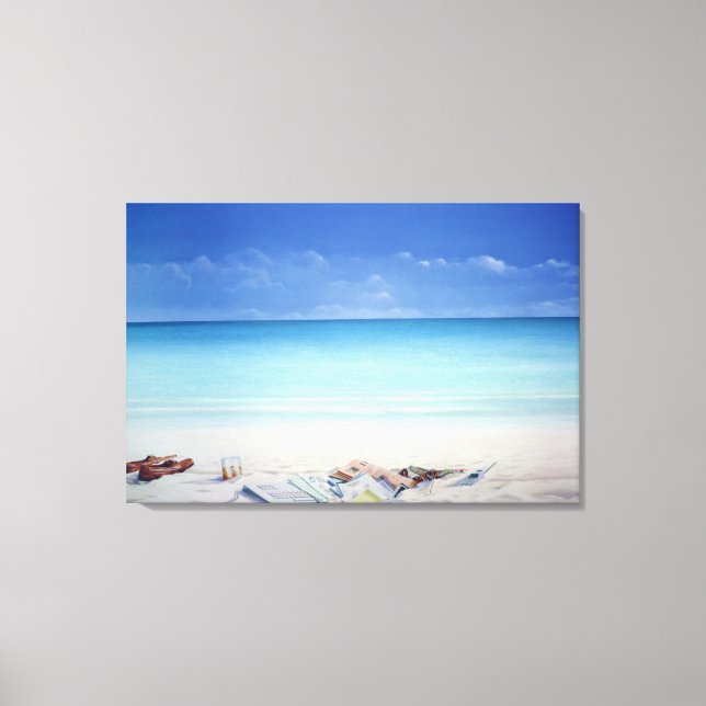 Lienzo Agente de playa (Anverso)